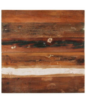 Blat masă rustic din lemn masiv reciclat, pătrată, 70 x 70 cm, handmade