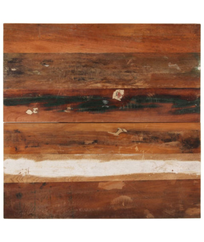 Blat masă rustic din lemn masiv reciclat, pătrată, 70 x 70 cm, handmade