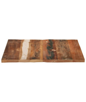 Blat masă rustic din lemn masiv reciclat, pătrată, 70 x 70 cm, handmade