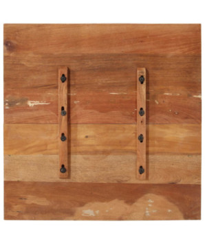 Blat masă rustic din lemn masiv reciclat, pătrată, 70 x 70 cm, handmade