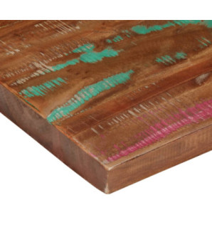 Blat de masă, 110x80x2,5cm, dreptunghiular, lemn reciclat - WOODBB970