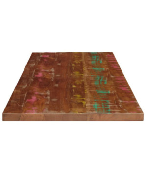 Blat de masă, 120x70x2,5cm, dreptunghiular, lemn reciclat - WOODBB972