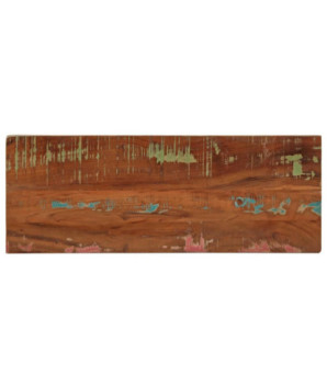 Blat masă rustic din lemn masiv reciclat, dreptunghiulară, 70x30x3,8 cm, handmade