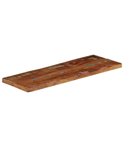 Blat masă rustic din lemn masiv reciclat, dreptunghiulară, 90x30x3,8 cm, handmade
