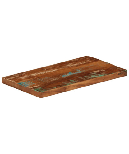 Blat masă rustic din lemn masiv reciclat, dreptunghiulară, 40x30x3,8 cm, handmade