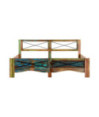 Cadru de pat, 160 x 200 cm, lemn reciclat, cu aspect antichizat - WOODBB116 Cadru de pat, 160 x 200 cm, lemn reciclat, cu aspect antichizat - WOODBB116