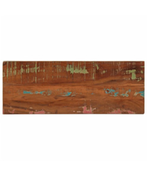 Blat masă rustic din lemn masiv reciclat, dreptunghiulară, 70x40x3,8 cm, handmade