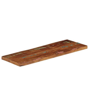 Blat masă rustic din lemn masiv reciclat, dreptunghiulară, 70x40x3,8 cm, handmade