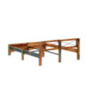 Cadru de pat, 160 x 200 cm, lemn reciclat, cu aspect antichizat - WOODBB116 Cadru de pat, 160 x 200 cm, lemn reciclat, cu aspect antichizat - WOODBB116