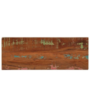 Blat masă rustic din lemn masiv reciclat, dreptunghiulară, 90x40x3,8 cm, handmade