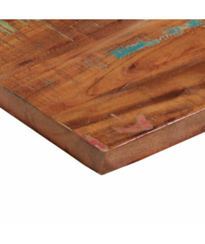 Blat masă rustic din lemn masiv reciclat, dreptunghiulară, 90x40x3,8 cm, handmade