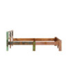 Cadru de pat, 160 x 200 cm, lemn reciclat, cu aspect antichizat - WOODBB116 Cadru de pat, 160 x 200 cm, lemn reciclat, cu aspect antichizat - WOODBB116