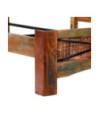 Cadru de pat, 160 x 200 cm, lemn reciclat, cu aspect antichizat - WOODBB116 Cadru de pat, 160 x 200 cm, lemn reciclat, cu aspect antichizat - WOODBB116