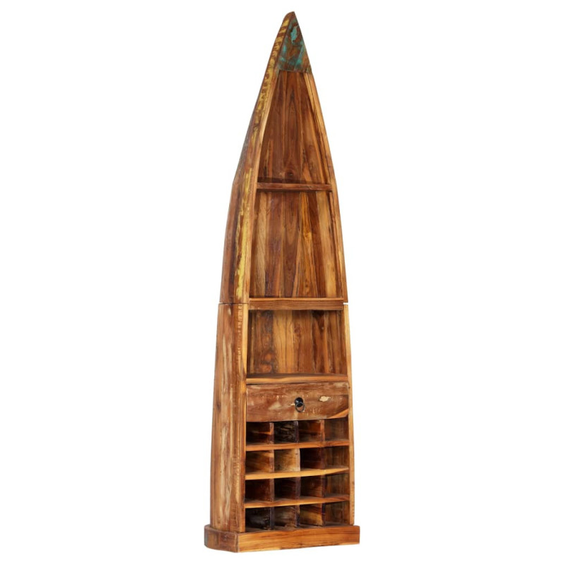 Dulap de vinuri, 50 x 40 x 180 cm, lemn reciclat, cu aspect vintage - WOODBB994 Dulap de vinuri, 50 x 40 x 180 cm, lemn reciclat, cu aspect vintage - WOODBB994