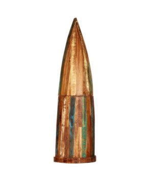 Dulap de vinuri, 50 x 40 x 180 cm, lemn reciclat, cu aspect vintage - WOODBB994