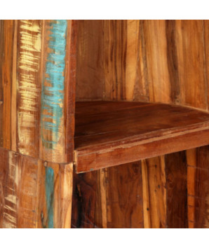 Dulap de vinuri, 50 x 40 x 180 cm, lemn reciclat, cu aspect vintage - WOODBB994