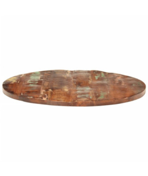 Blat masă rustic din lemn masiv reciclat, rotundă, 80 x 2,5 cm, handmade