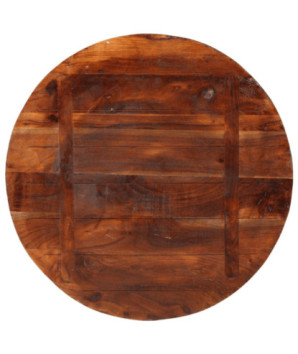 Blat masă rustic din lemn masiv reciclat, rotundă, 80 x 2,5 cm, handmade