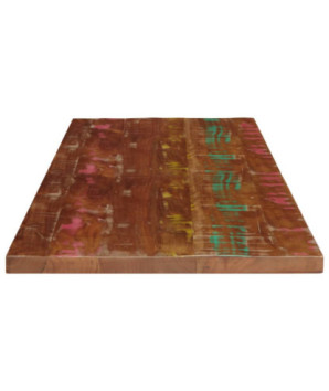 Blat de masă, 110x70x2,5cm, dreptunghiular, lemn reciclat - WOODBB999