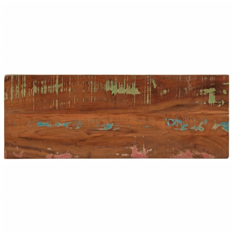 Blat masă rustic din lemn masiv reciclat, dreptunghiulară, 80x20x3,8 cm, handmade