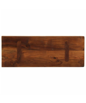 Blat masă rustic din lemn masiv reciclat, dreptunghiulară, 80x20x3,8 cm, handmade