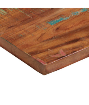 Blat masă rustic din lemn masiv reciclat, dreptunghiulară, 80x20x3,8 cm, handmade