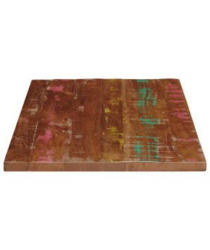 Blat de masă, 80x60x3,8 cm, dreptunghiular, lemn reciclat - WOODBB1005
