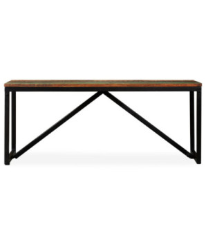 Bancă, 110 x 35 x 45 cm, lemn reciclat, cu aspect vintage - WOODBB118