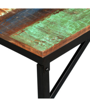 Bancă, 110 x 35 x 45 cm, lemn reciclat, cu aspect vintage - WOODBB118