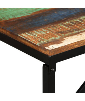 Bancă, 110 x 35 x 45 cm, lemn reciclat, cu aspect vintage - WOODBB118