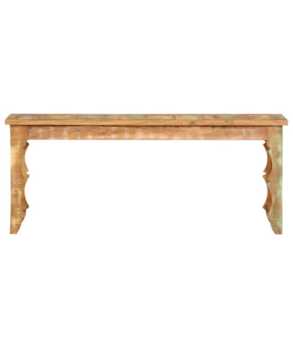 Bancă solidă din lemn reciclat, 110x35x45 cm, cu aspect antichizat - WOODBB119