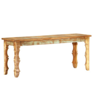 Bancă solidă din lemn reciclat, 110x35x45 cm, cu aspect antichizat - WOODBB119