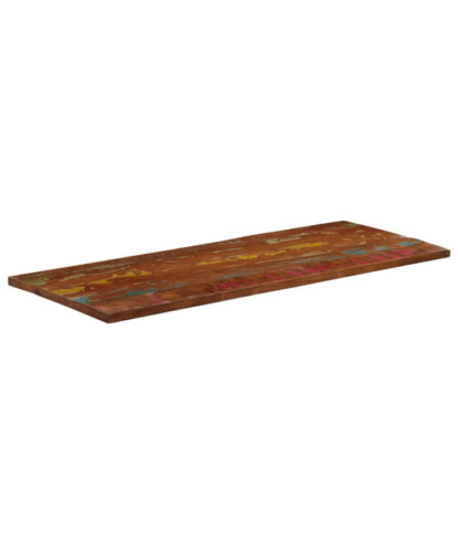 Blat masă rustic din lemn masiv reciclat, dreptunghiulară, 140x60x1,5 cm, handmade