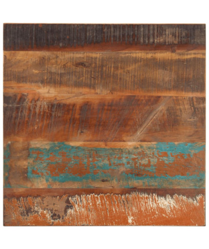 Blat masă rustic din lemn masiv reciclat, pătrată, 60 x 60 cm