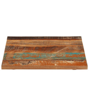 Blat masă rustic din lemn masiv reciclat, pătrată, 60 x 60 cm