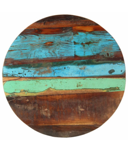 Blat masă rustic din lemn masiv reciclat, rotundă, 60 cm