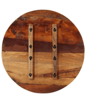 Blat masă rustic din lemn masiv reciclat, rotundă, 60 cm