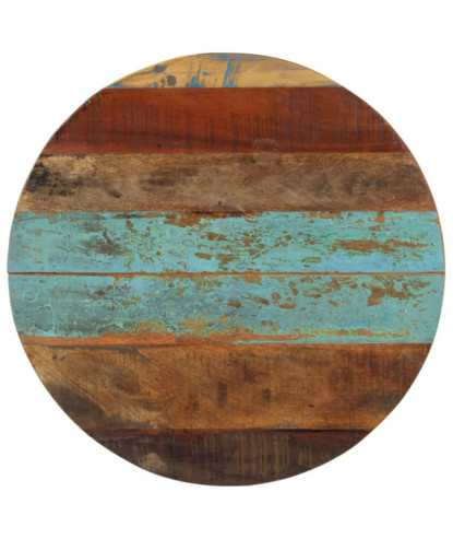 Blat masă rustic din lemn masiv reciclat, rotundă, 60 cm