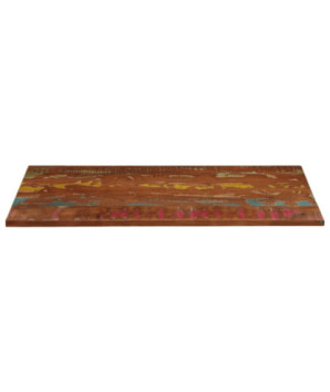 Blat de masă, 140x60x2,5cm, dreptunghiular, lemn reciclat - WOODBB1041