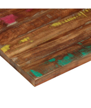 Blat de masă, 100x70x2,5cm, dreptunghiular, lemn reciclat - WOODBB1042