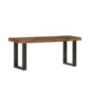 Bancă, 110 cm, lemn reciclat și oțel, cu aspect industrial - WOODBB122 Bancă, 110 cm, lemn reciclat și oțel, cu aspect industrial - WOODBB122