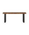 Bancă, 110 cm, lemn reciclat și oțel, cu aspect industrial - WOODBB122 Bancă, 110 cm, lemn reciclat și oțel, cu aspect industrial - WOODBB122