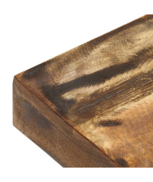 Bancă, 110 cm, lemn reciclat și oțel, cu aspect industrial - WOODBB122