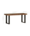 Bancă, 110 cm, lemn reciclat și oțel, cu aspect industrial - WOODBB122 Bancă, 110 cm, lemn reciclat și oțel, cu aspect industrial - WOODBB122