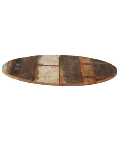 Blat masă rustic din lemn masiv reciclat, rotundă, 70 cm