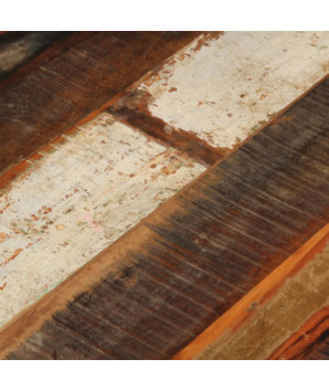 Blat masă rustic din lemn masiv reciclat, rotundă, 70 cm