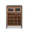 Suport de vin pentru 16 sticle, lemn reciclat, cu aspect industrial - WOODBB123 Suport de vin pentru 16 sticle, lemn reciclat, cu aspect industrial - WOODBB123