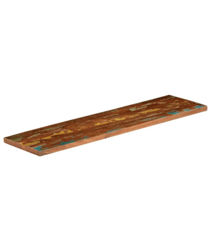 Blat masă rustic din lemn masiv reciclat, dreptunghiulară, 120x40x3,8 cm, handmade