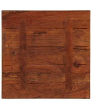 Blat masă rustic din lemn masiv reciclat, pătrată, 40x40x2,5 cm, handmade
