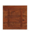 Blat masă rustic din lemn masiv reciclat, pătrată, 40x40x2,5 cm, handmade